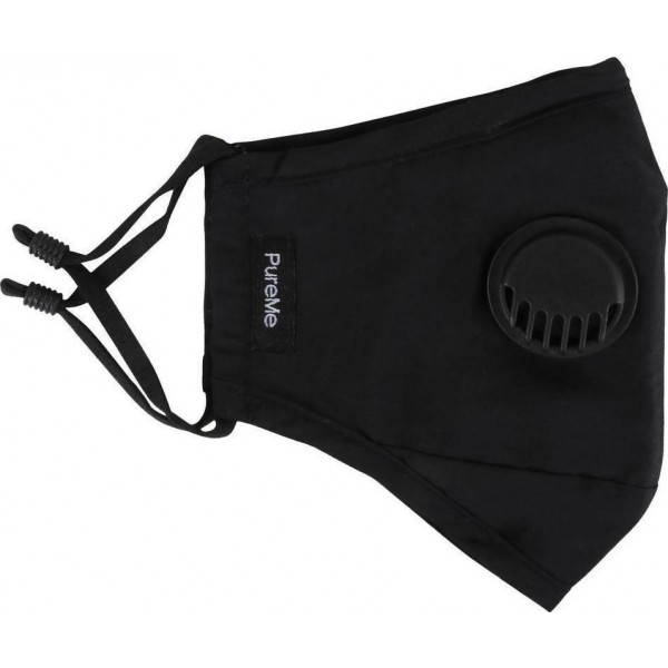 PureMe Reusable & Adjustable Cotton Mask with N95 Filter Insert Black  R001B2F